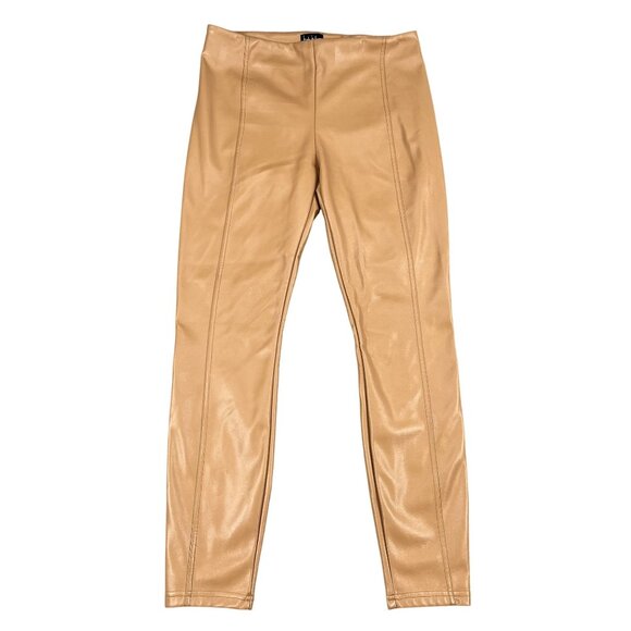 Nicole Miller New York Pants - Nicole Miller New York Camel Stretch Faux Leather Pants Sz Medium